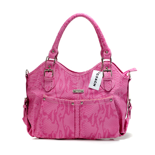 Coach Embossed Medium Pink Satchels DEX | Women - Click Image to Close